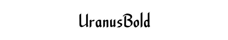 UranusBold font preview