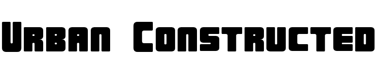 Urban Constructed font preview
