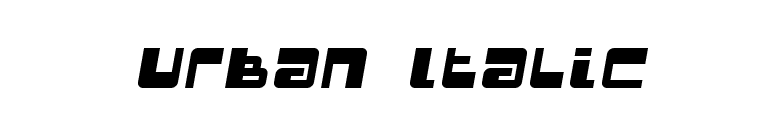 Urban Italic font preview