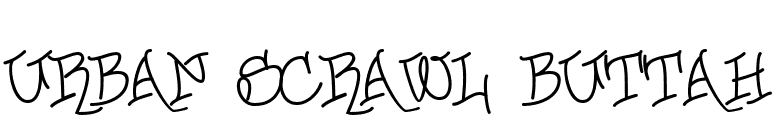 Urban Scrawl Buttah font preview