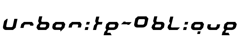 Urbanite-Oblique font preview