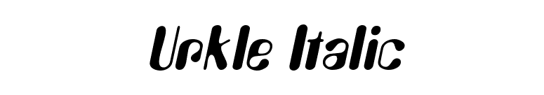 Urkle Italic font preview