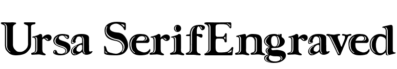 Ursa SerifEngraved font preview
