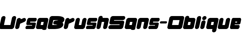 UrsaBrushSans-Oblique font preview