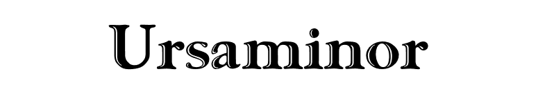 Ursaminor font preview