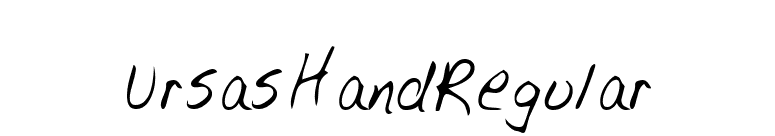 UrsasHand Regular font preview