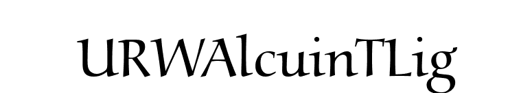 URWAlcuinTLig font preview