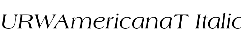 URWAmericanaT Italic font preview