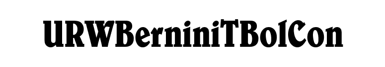 URWBerniniTBolCon font preview