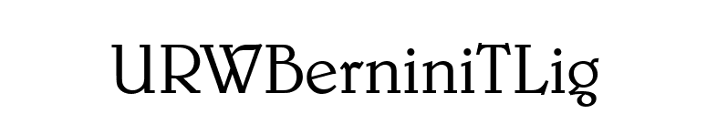 URWBerniniTLig font preview