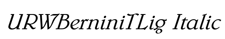 URWBerniniTLig Italic font preview