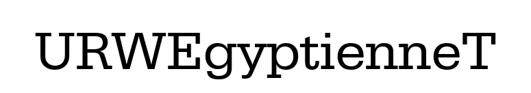 URWEgyptienneT font preview