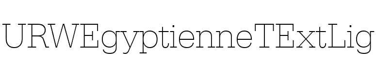 URWEgyptienneTExtLig font preview