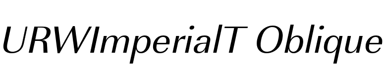 URWImperialT Oblique font preview