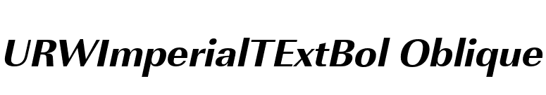 URWImperialTExtBol Oblique font preview