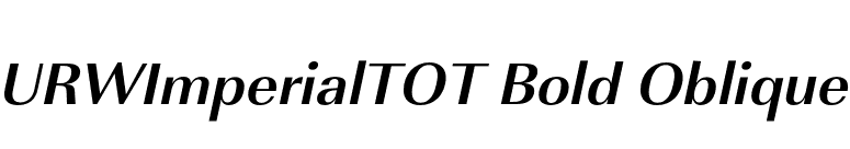 URWImperialTOT Bold Oblique font preview