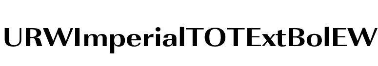 URWImperialTOTExtBolEW font preview