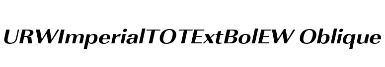 URWImperialTOTExtBolEW Oblique font preview