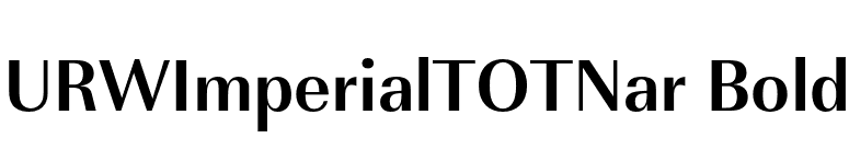 URWImperialTOTNar Bold font preview