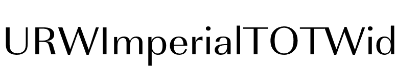 URWImperialTOTWid font preview