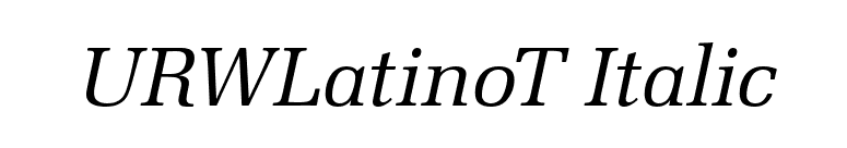 URWLatinoT Italic font preview