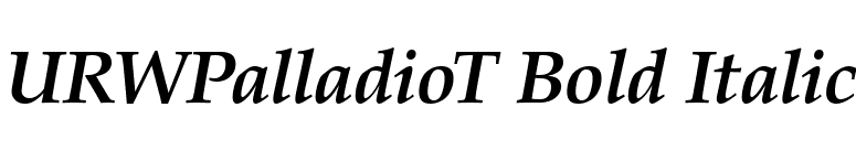 URWPalladioT Bold Italic font preview
