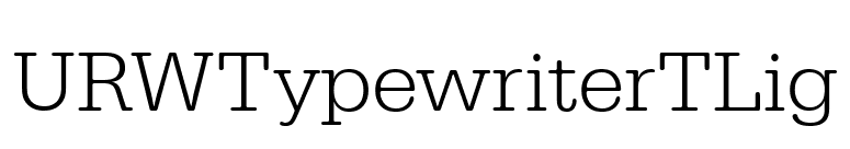 URWTypewriterTLig font preview