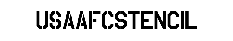 USAAF_Stencil font preview