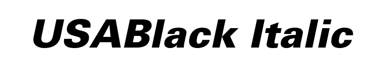 USABlack Italic font preview