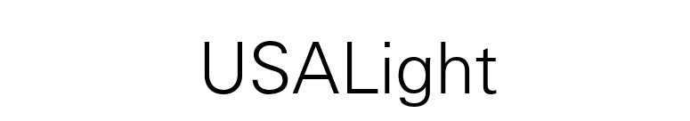 USALight font preview