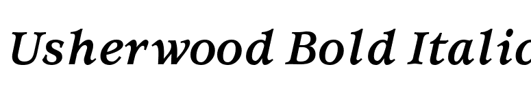 Usherwood Bold Italic font preview