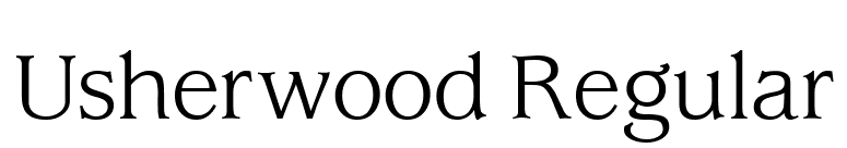 Usherwood Regular font preview