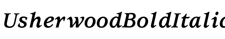 UsherwoodBoldItalic font preview
