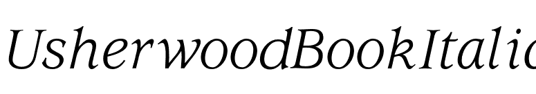 UsherwoodBookItalic font preview