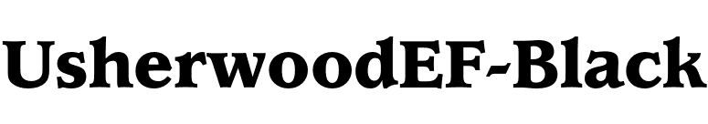 UsherwoodEF-Black font preview