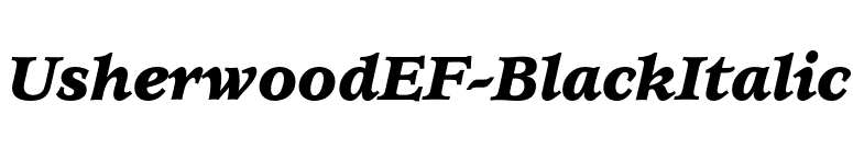 UsherwoodEF-BlackItalic font preview