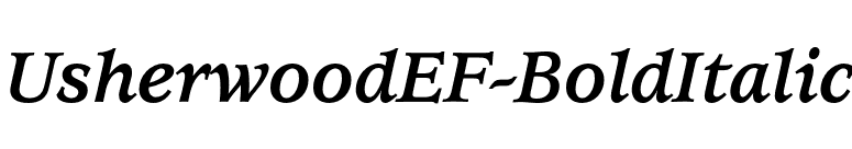 UsherwoodEF-BoldItalic font preview