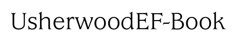 UsherwoodEF-Book font preview