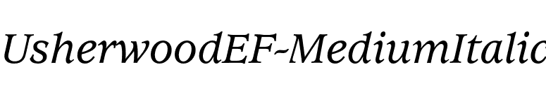 UsherwoodEF-MediumItalic font preview