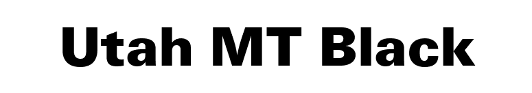 Utah MT Black font preview