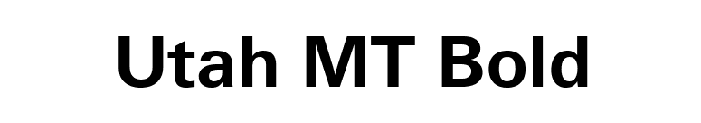 Utah MT Bold font preview