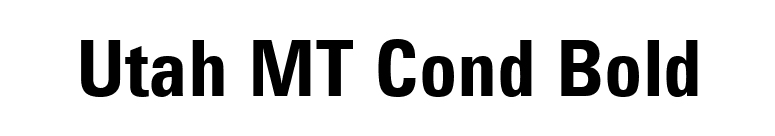 Utah MT Cond Bold font preview