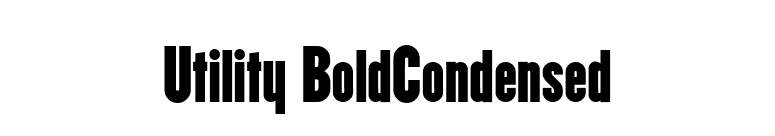 Utility BoldCondensed font preview