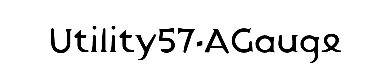 Utility57-AGauge font preview