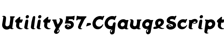 Utility57-CGaugeScript font preview