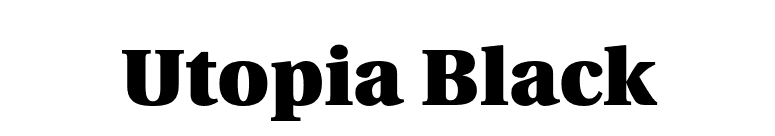 Utopia Black font preview