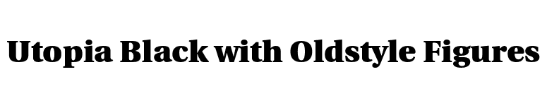 Utopia Black with Oldstyle Figures font preview