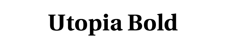 Utopia Bold font preview