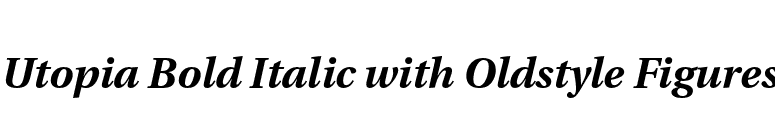 Utopia Bold Italic with Oldstyle Figures font preview