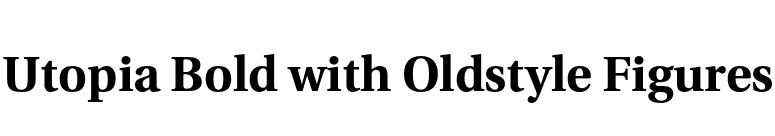 Utopia Bold with Oldstyle Figures font preview
